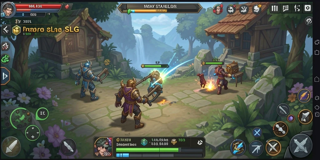 Screenshot menampilkan pemain yang sedang merencanakan strategi dalam game SLG.