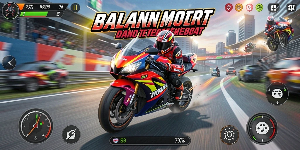 Tampilan gameplay balapan seru di 797K dengan grafis tinggi.