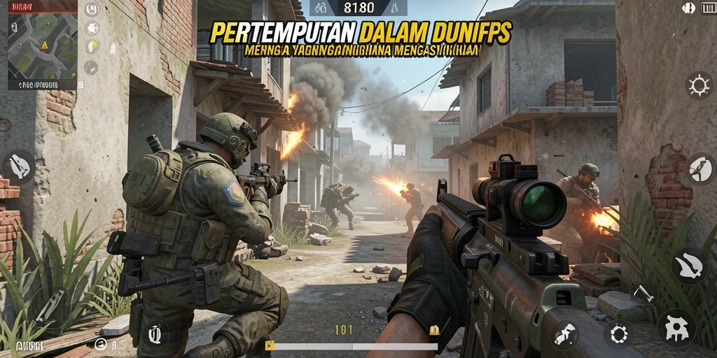 Tampilan saat gameplay seru dalam game FPS 8180.