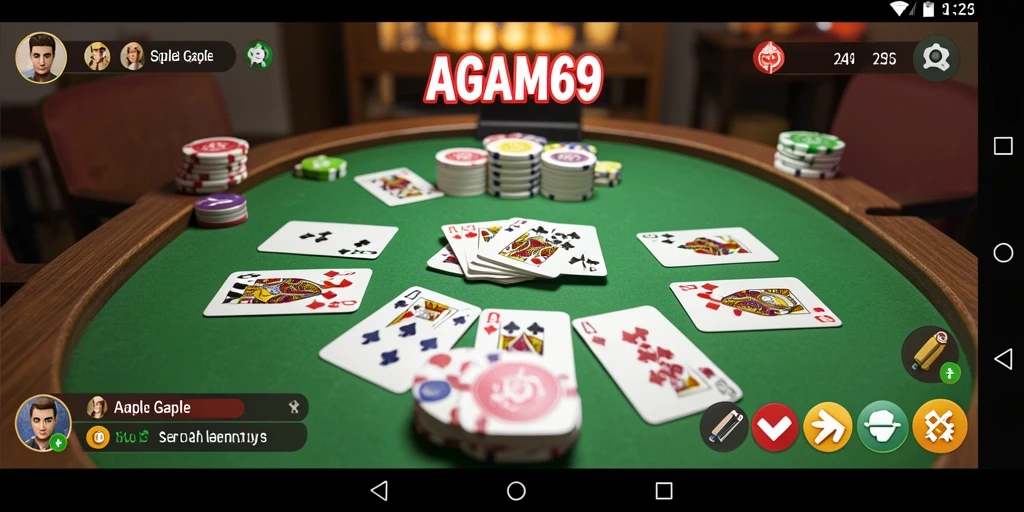 Gameplay AGAM69 yang menampilkan keseruan permainan Gaple.