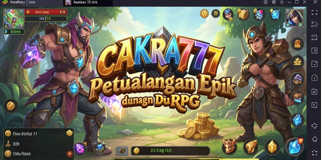 Tampilan utama gameplay CAKRA777 dengan aksi RPG yang mendebarkan.