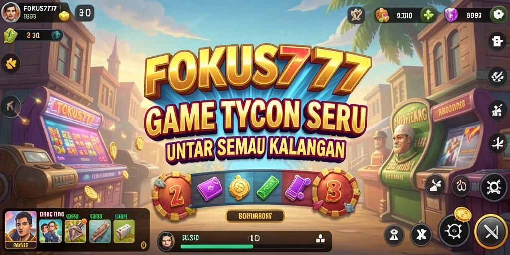 Tampilan gameplay menarik dari FOKUS777 dengan berbagai usaha yang dikelola.