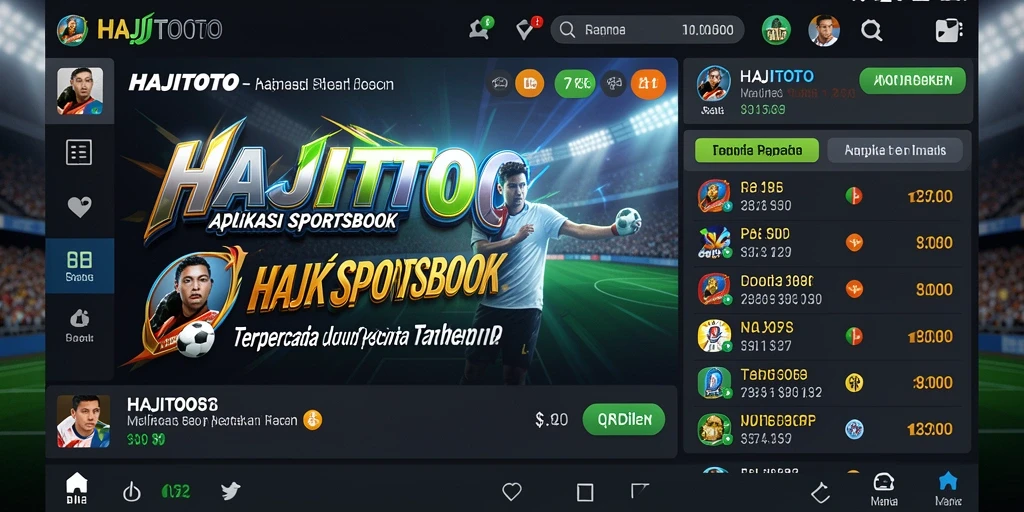 Screenshot utama HAJITOTO menampilkan momen seru taruhan olahraga.