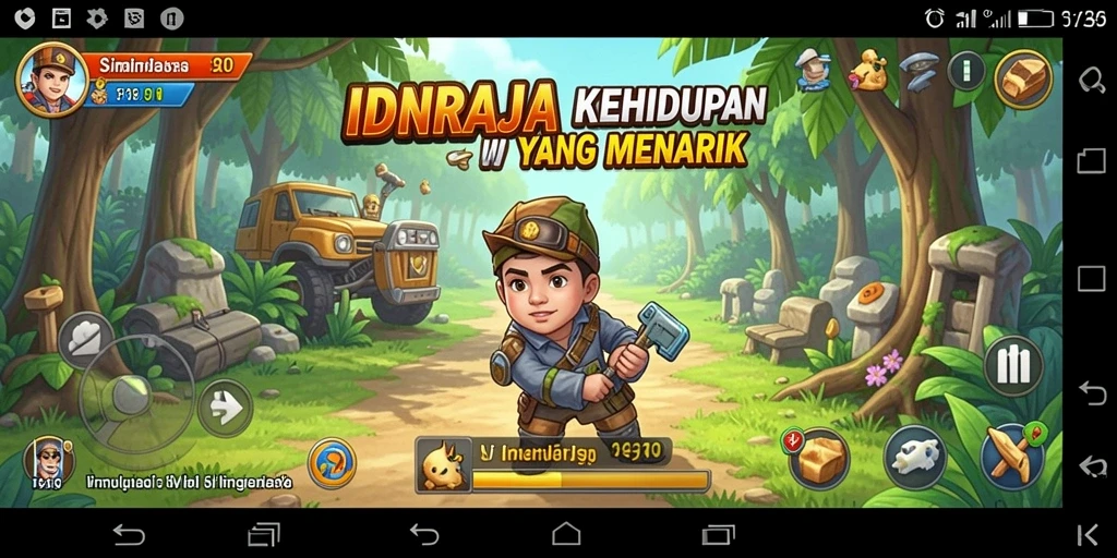 Tampilan gameplay yang realistis dari IDNRAJA dalam simulasi kehidupan.