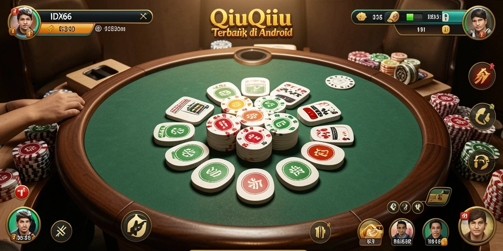 Tangkapan layar menunjukkan gameplay seru dari QiuQiu di IDX66.