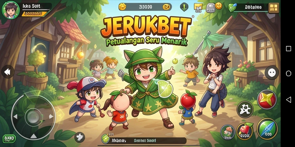 Screenshot JERUKBET menampilkan aksi seru dalam dunia Anime.
