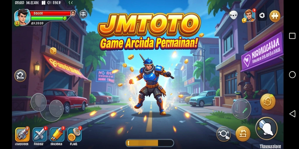 Screenshot JMTOTO menampilkan gameplay Arcade yang seru dan penuh aksi.