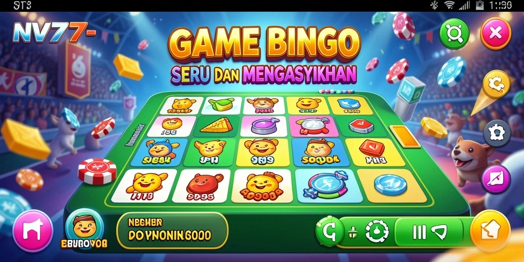 Screenshot gameplay Bingo NV77 yang menarik dan interaktif.