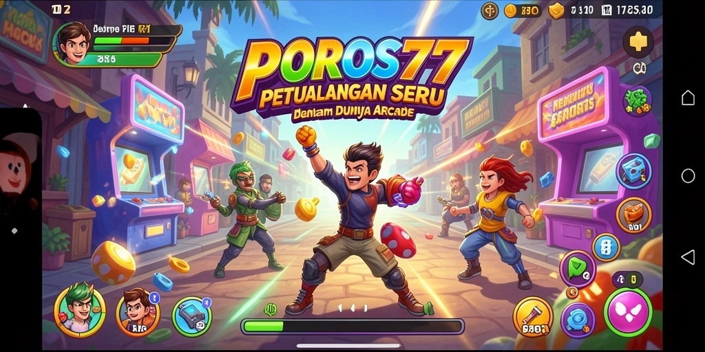Tampilan gameplay seru di dunia Arcade POROS77.