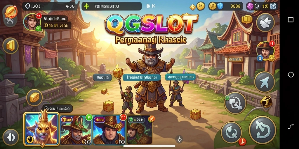 Screenshot menunjukkan suasana gameplay menegangkan dalam QQSLOT.