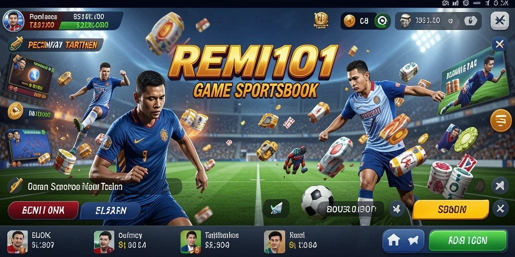 Tampilan utama gameplay Sportsbook di REMI101 menunjukkan opsi taruhan yang menarik.