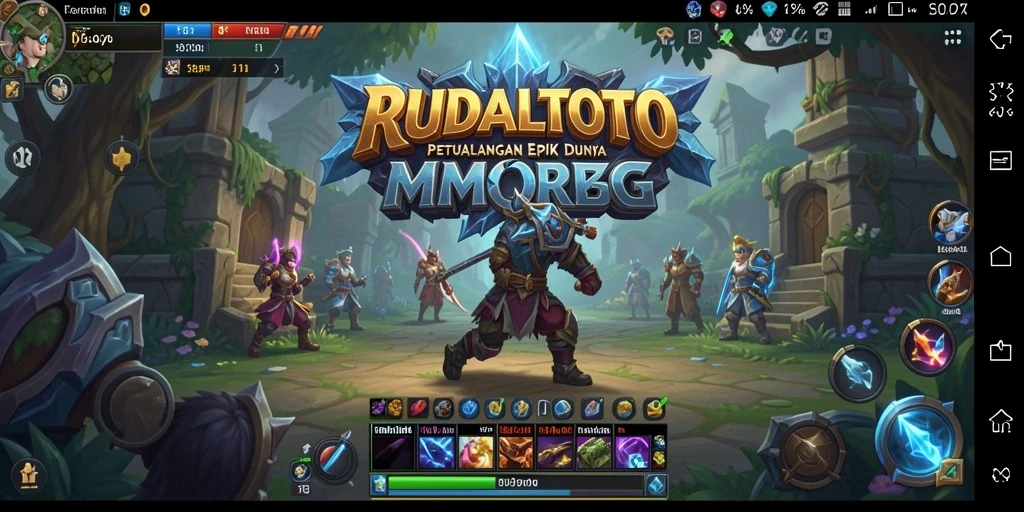 Penggambaran menarik dari gameplay RUDALTOTO dengan petualangan seru.