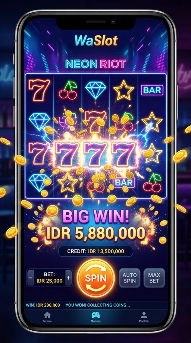 Antarmuka aplikasi waslot yang intuitif dan mudah digunakan.